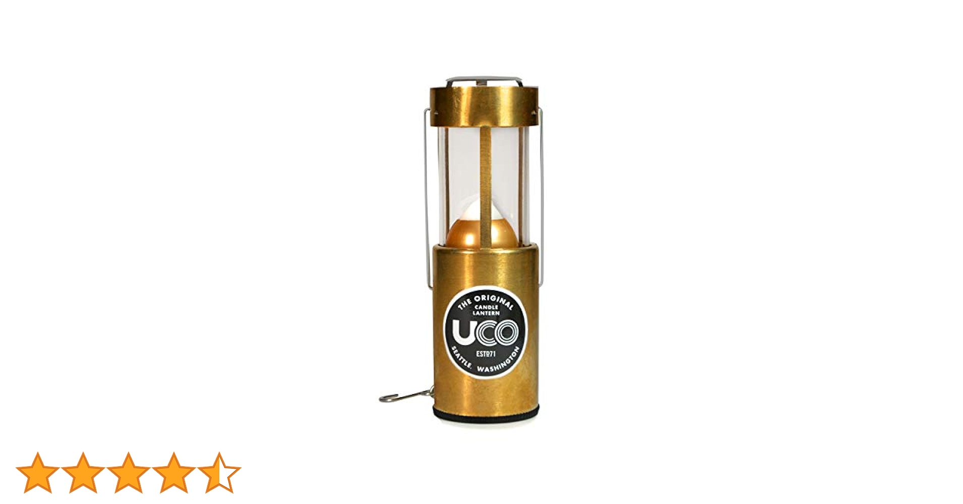 UCO - UCO(ユーコ) キャンドルランタン ブラス 24350、別売：フラットリフレクター、キャンドル10個(おまけ)付き UCO - UCO(ユーコ) キャンドルランタン ブラス 24350、別売